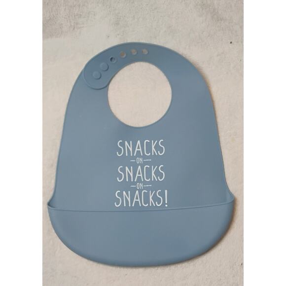 Parents Choice Baby & Toddler Confetti Silicone Bib"Snacks on Snacks on Snacks!" - Picture 1 of 3